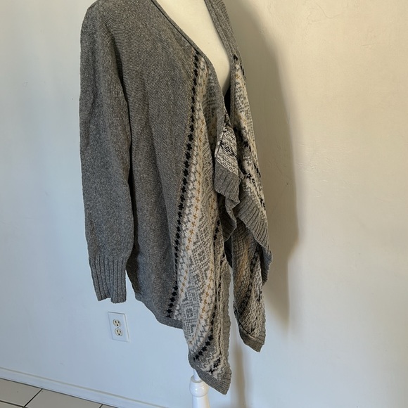 EUC Lane Bryant 22/24 Wool Blend Open Cascade Cardigan - Picture 5 of 9